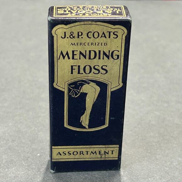 J & P Antique 1940's Mending Floss Assortment A-47 in Original Box - Picture 9 of 9